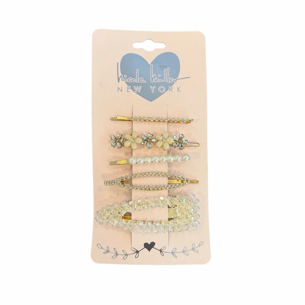 Nicole Miller New York Hair Clips Accessories Set NWT